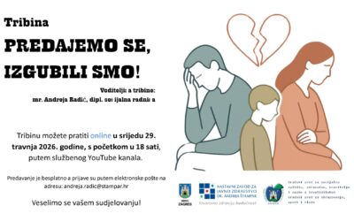 Obavijest o novoj Tribini za roditelje “Predajemo se, izgubili smo!””